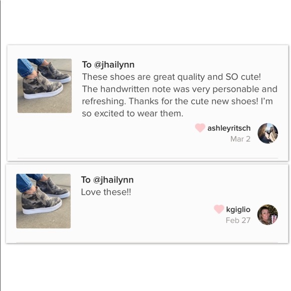 NEW YEARS SALE Camo Hidden wedge sneaker - Picture 4 of 7